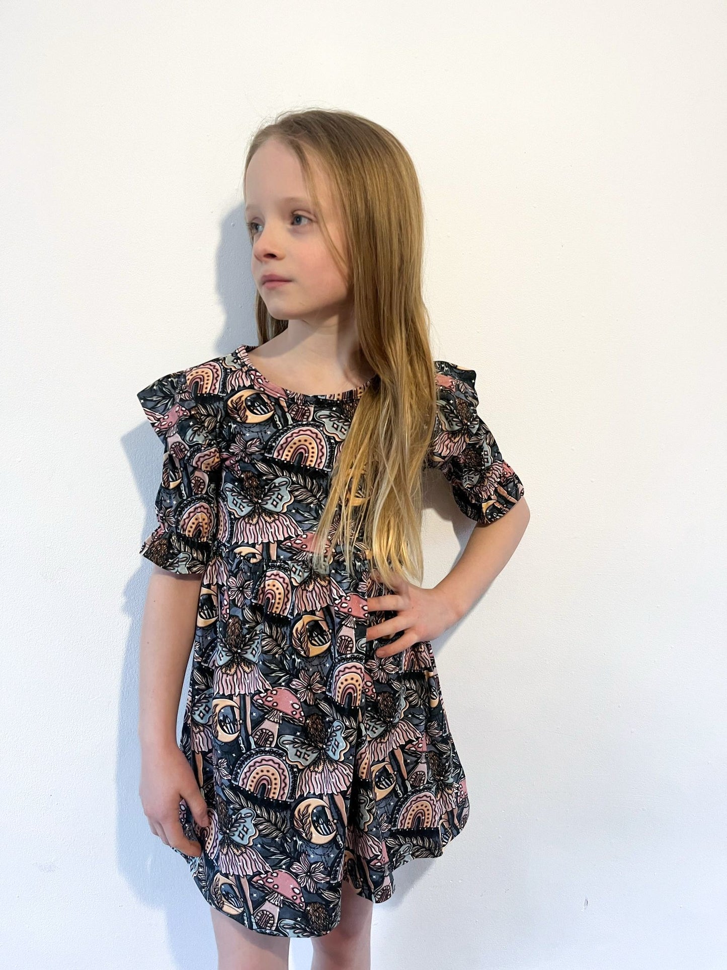 Pre Made Boho Fairy Short Sleeve Ruffle Dresses