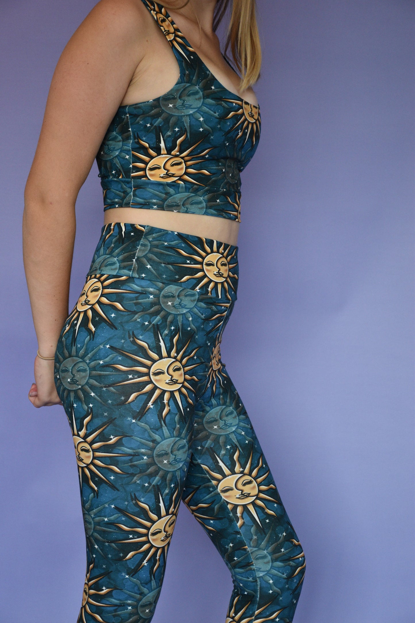 Pre Made Comfy Adult Leggings - Sun and Moon