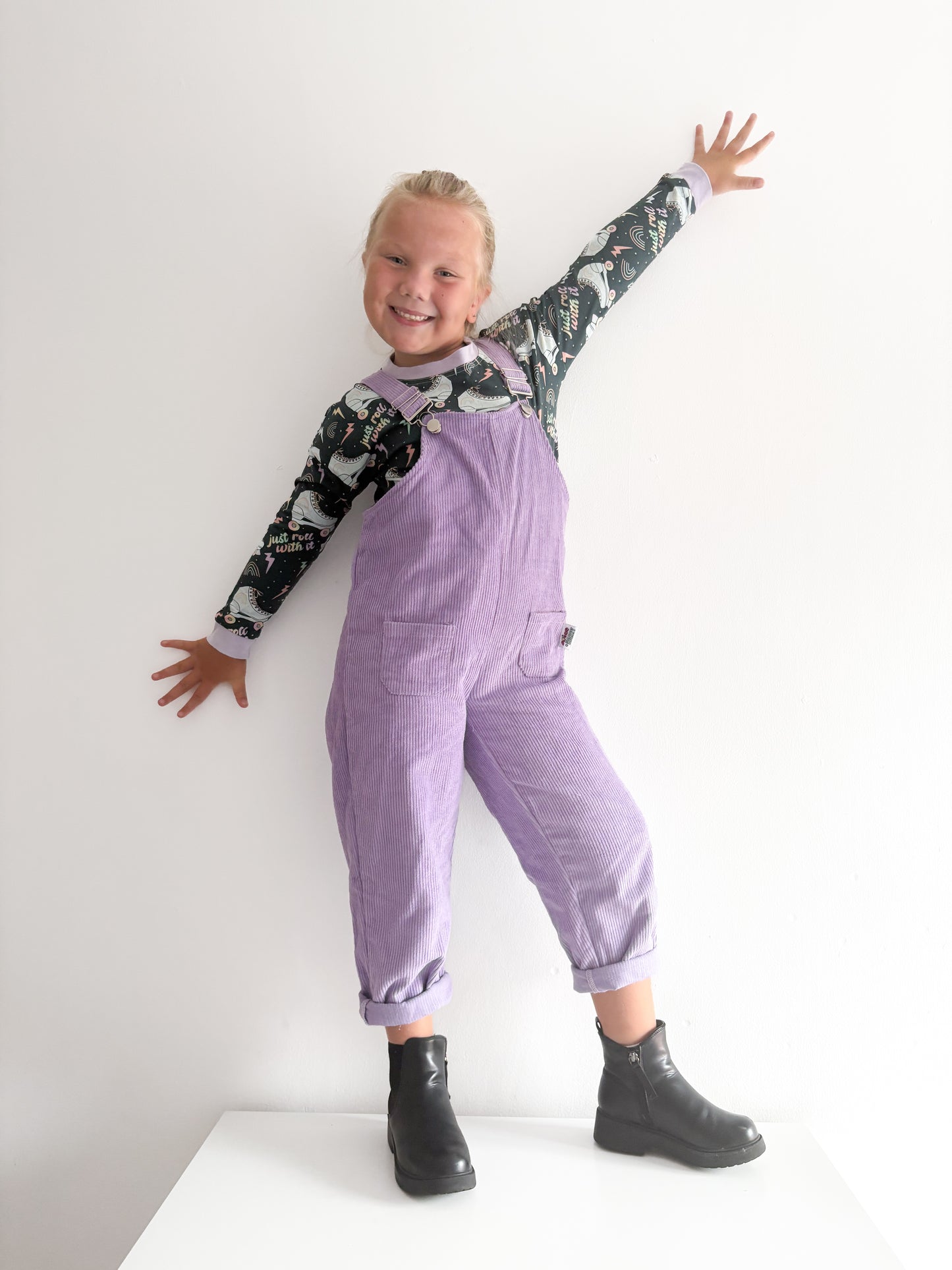 Pre Made Lilac Corduroy Dungarees