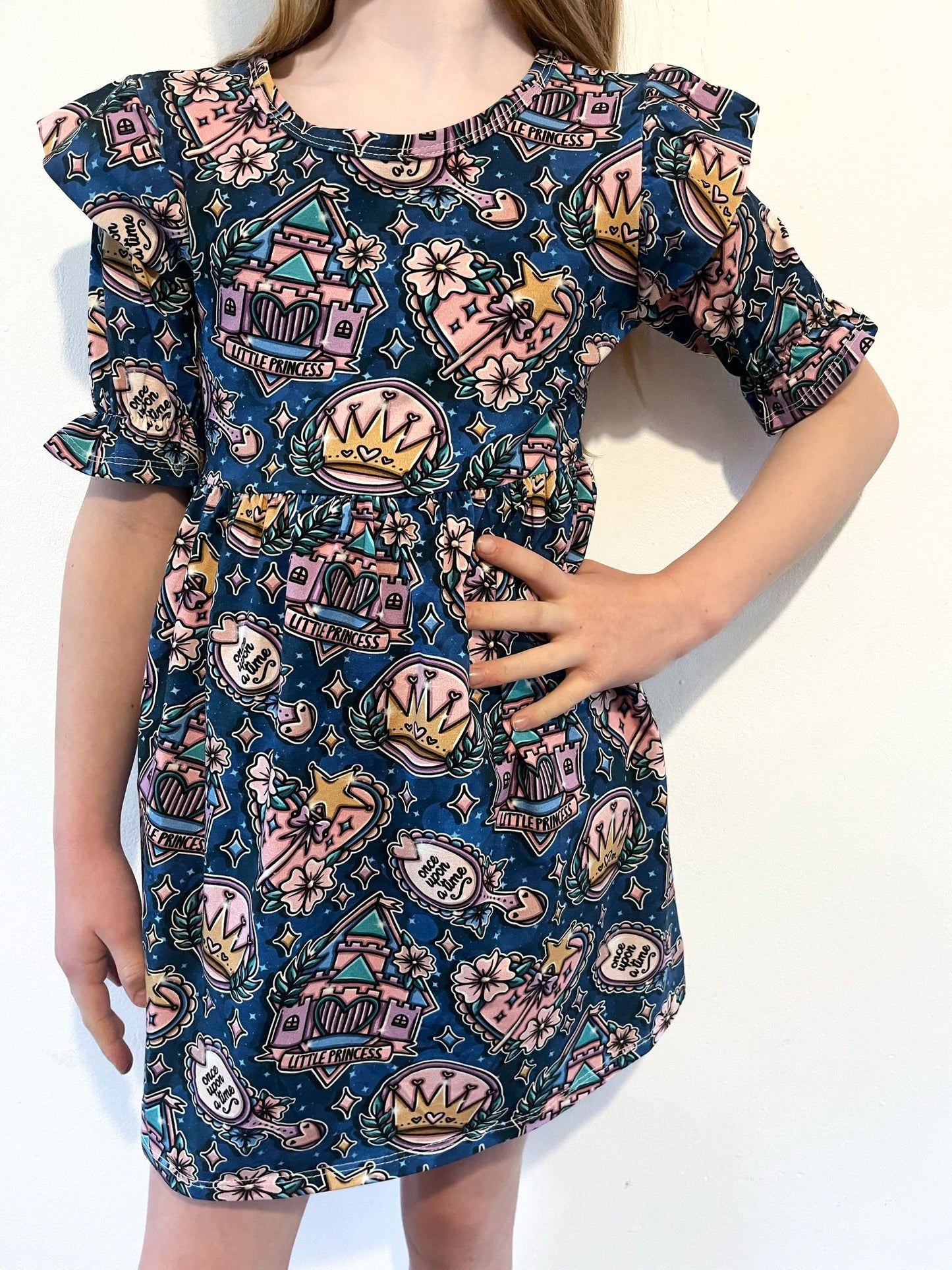 Pre Made Once Upon a Time Short Sleeve Ruffle Dresses
