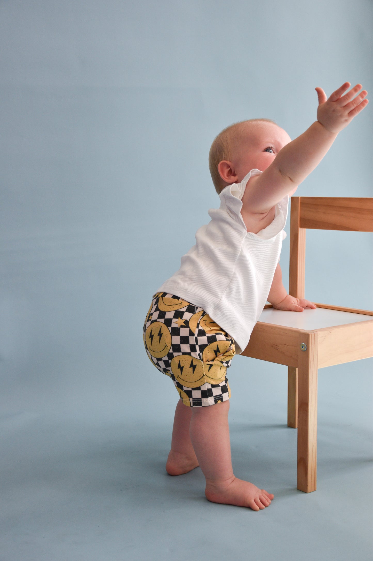 Pre Made Yellow Smiley Jogger Shorts