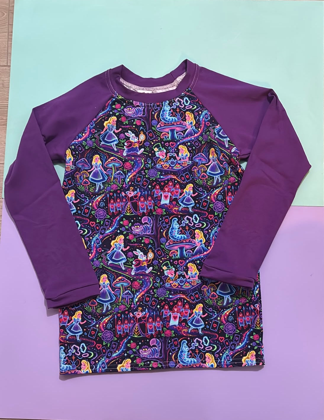Pre Made Neon Wonderland Long Sleeve Raglan