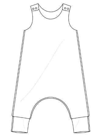 Sprinkle Toast Overall Romper