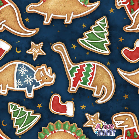 Gingerbread Dino’s Kids Pants