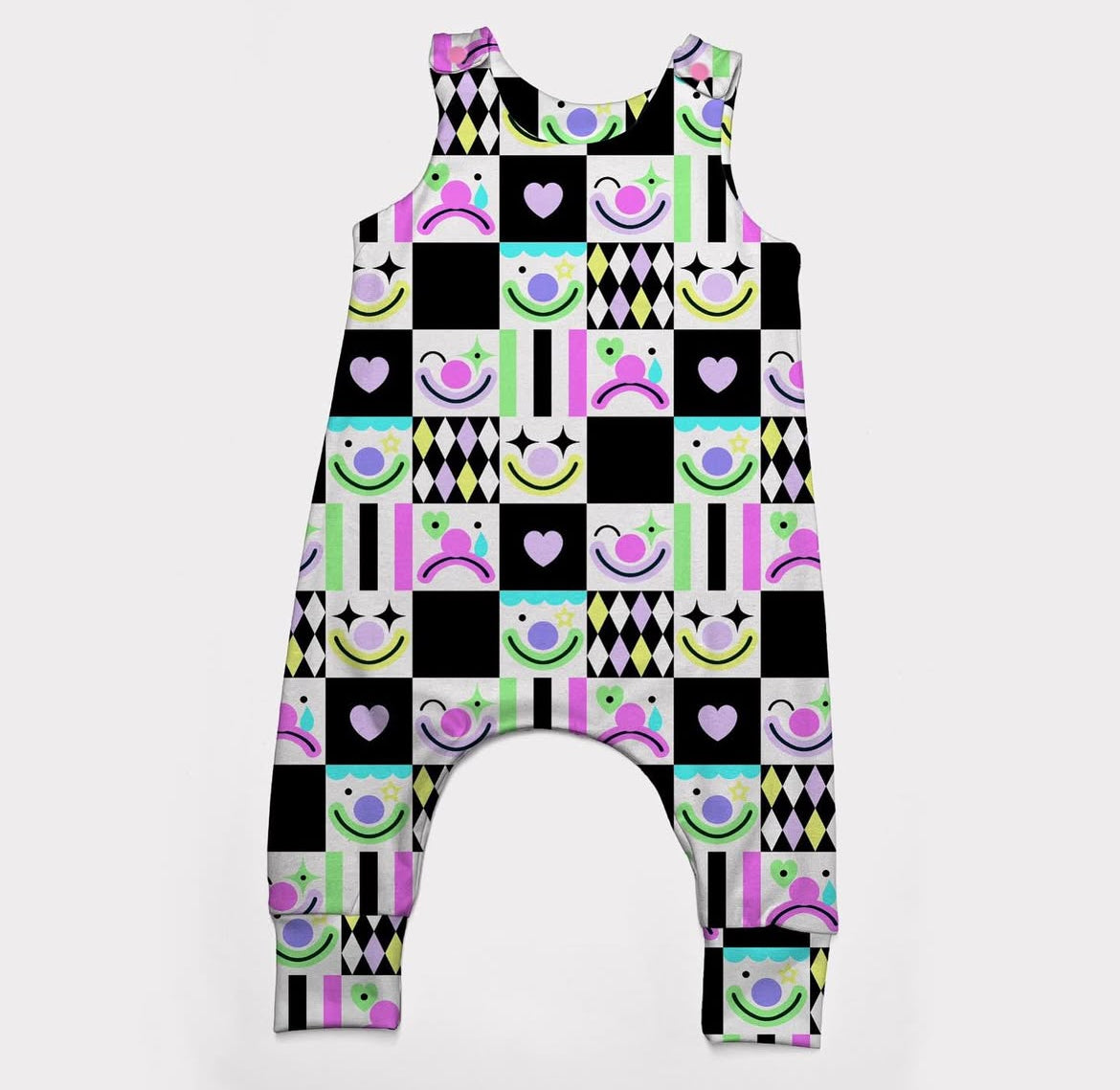 Just Clownin Overall Romper