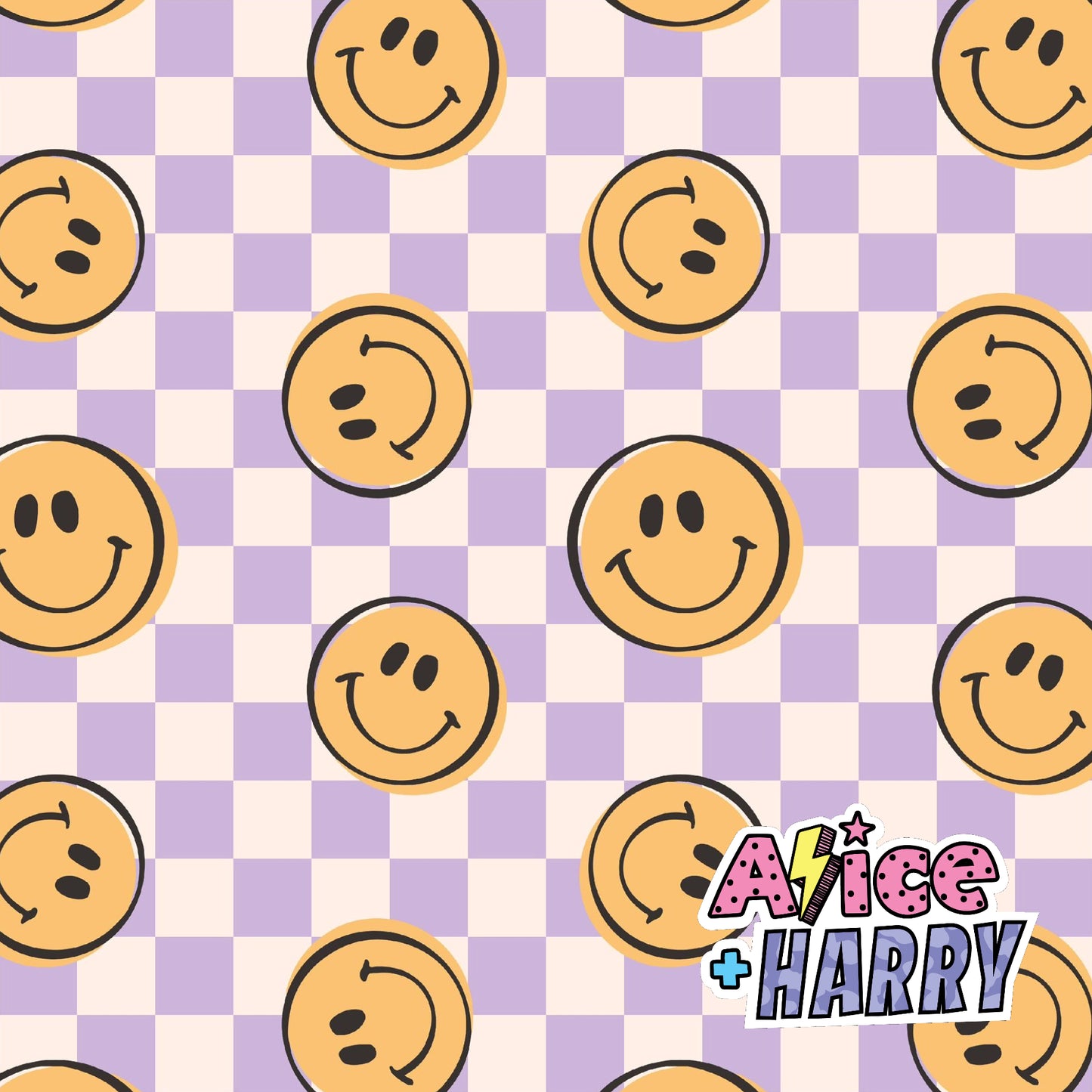 Lilac Smiley Check Bummie Romper