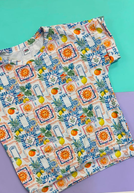 Mediterranean Medley Adult Slouch Tee - Ready Made