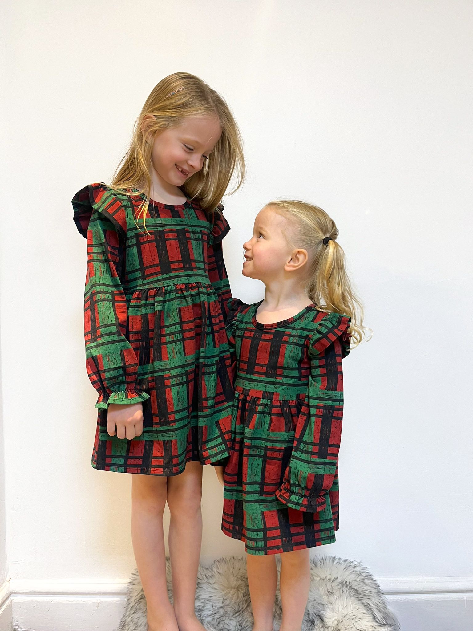 Pre Made Grunge Check Ruffle Dresses