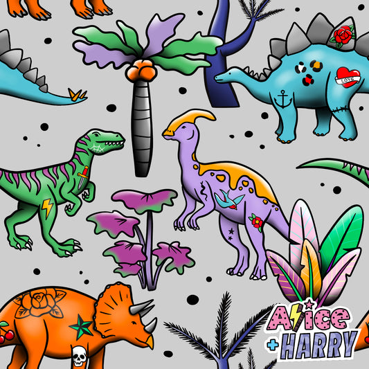 Tattoo Dino Twirly Skirt