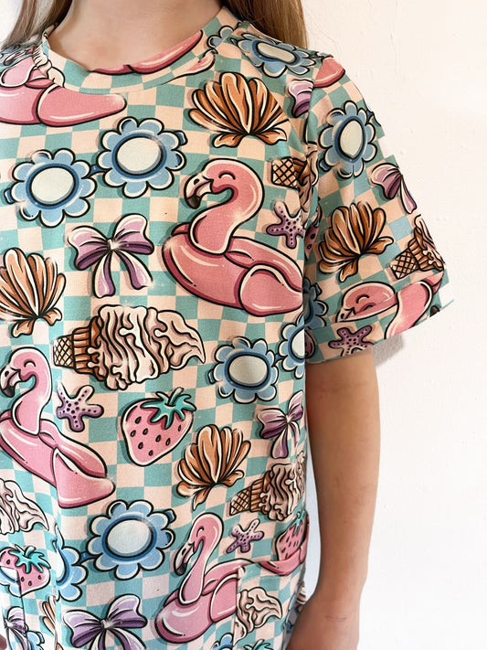 Pastel Summer Smock Dress - Ready Made