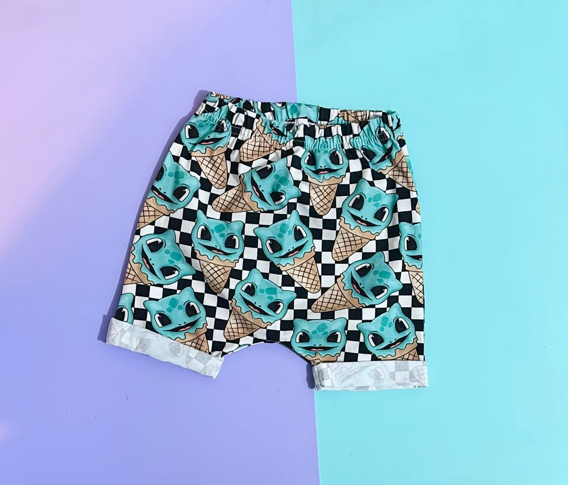 Pre Made Green Cones Skater Shorts
