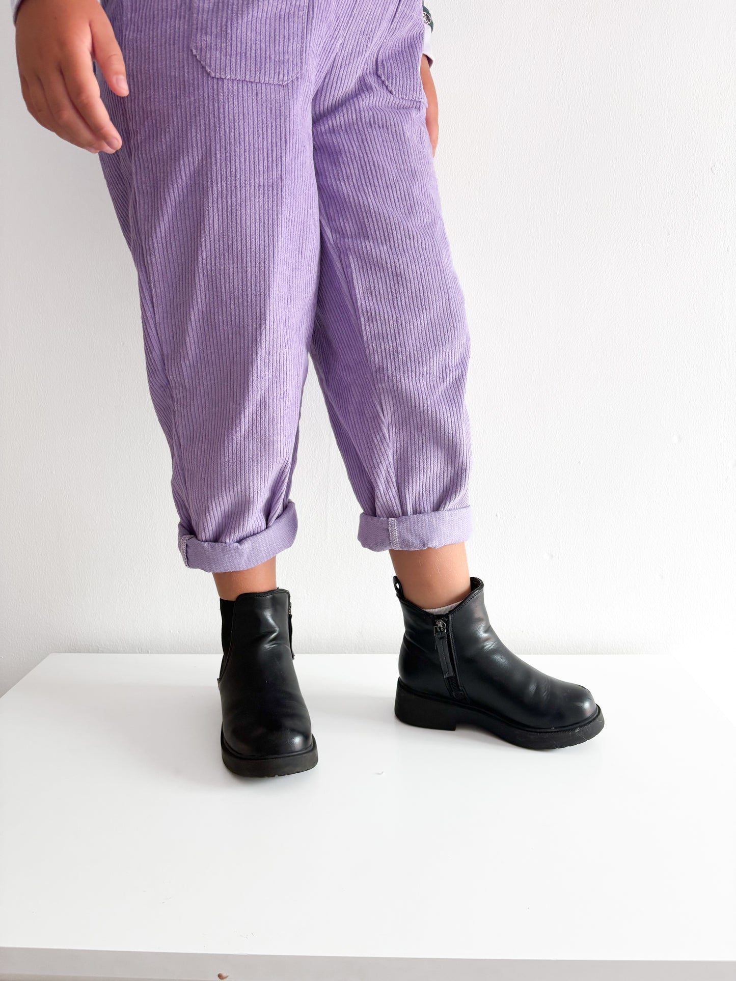 Pre Made Lilac Corduroy Dungarees