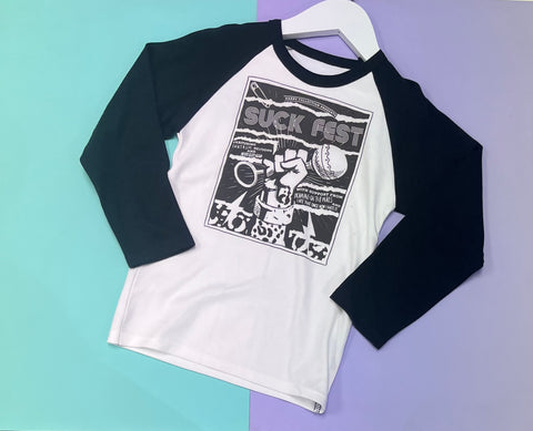 Pre Made Suck Fest Printed Raglan 4-5y