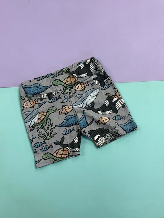 Pre Made Marine Animals Jogger Shorts