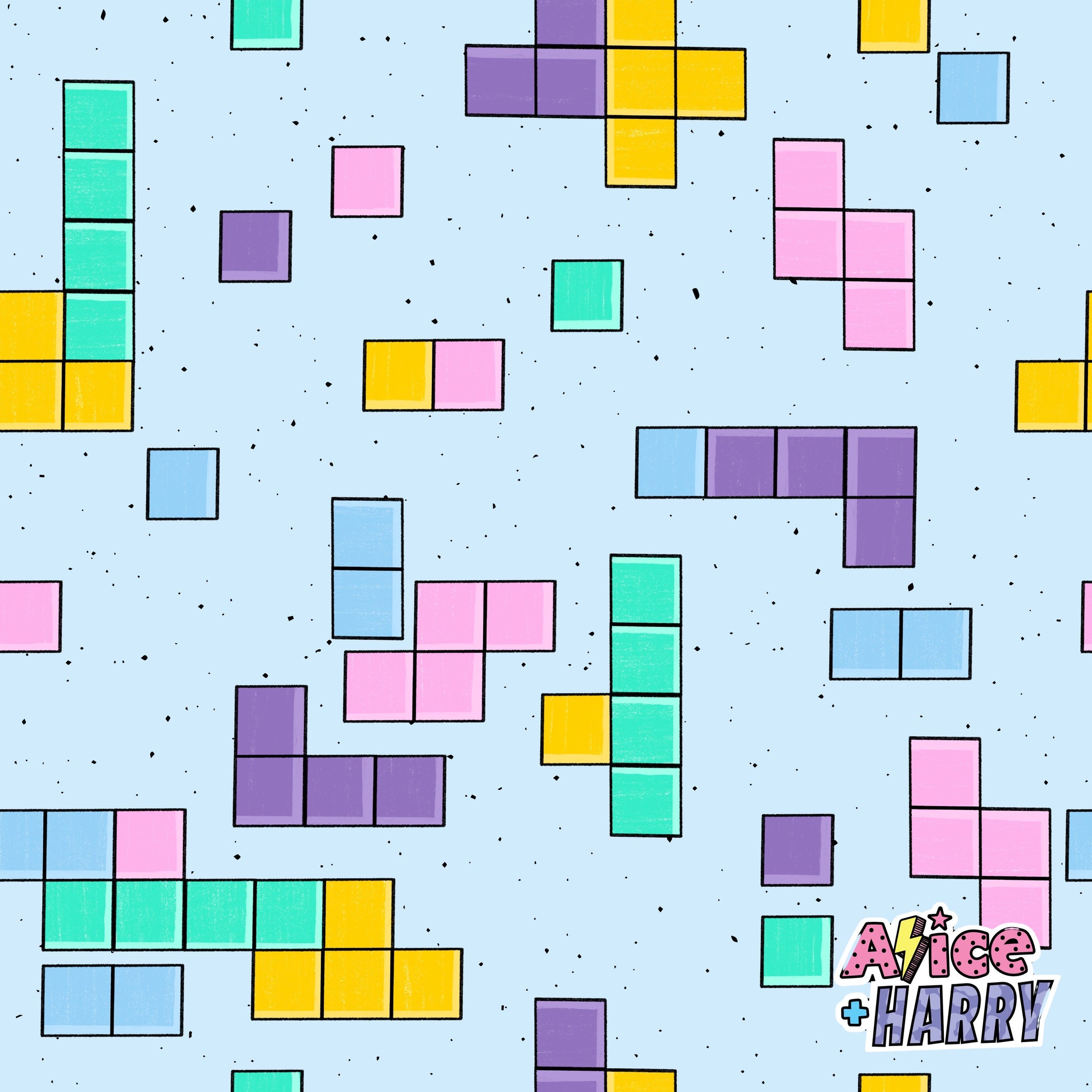 Pastel Puzzle Shorts