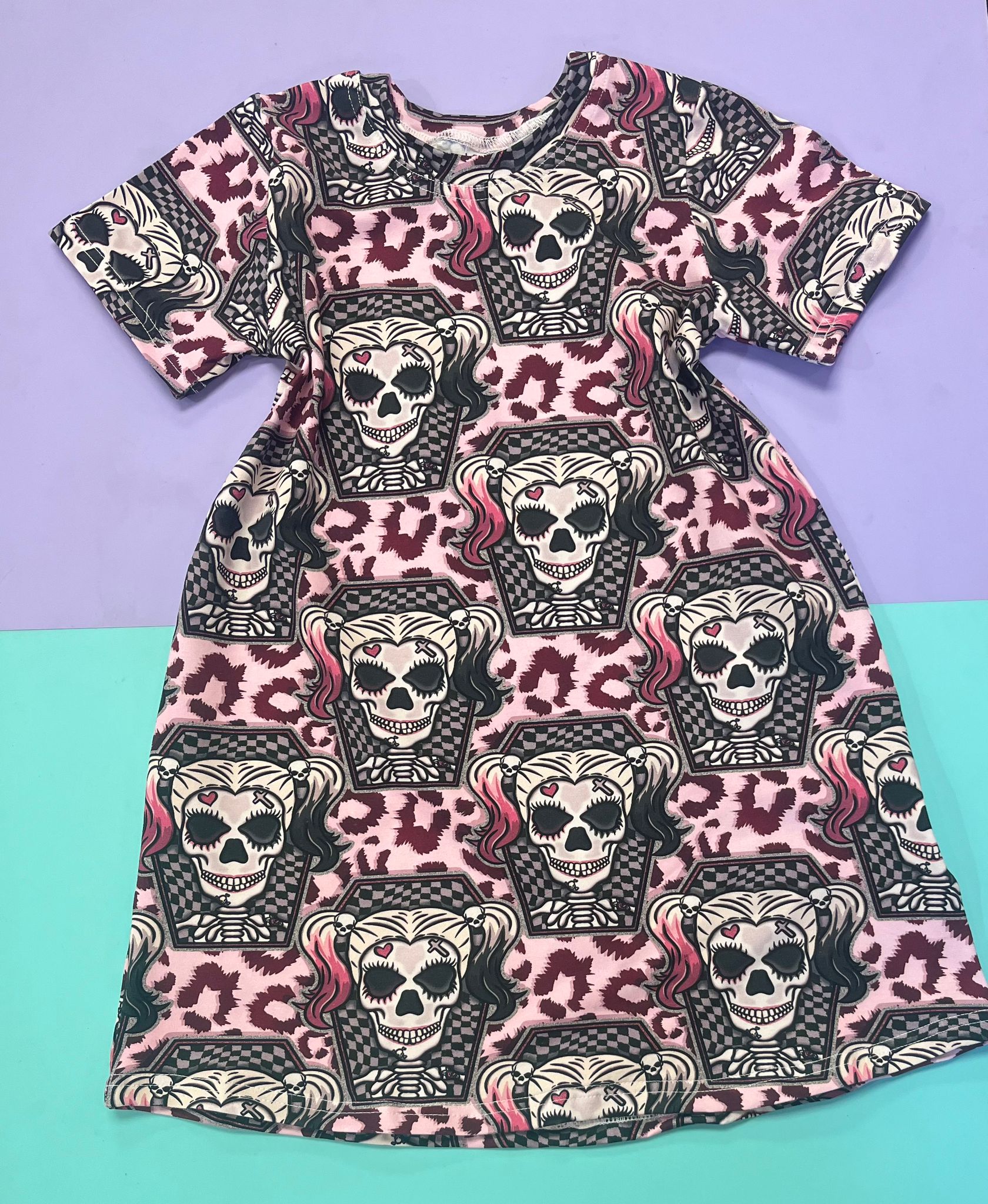 Pre Made Harley Skull T Shirt Dress