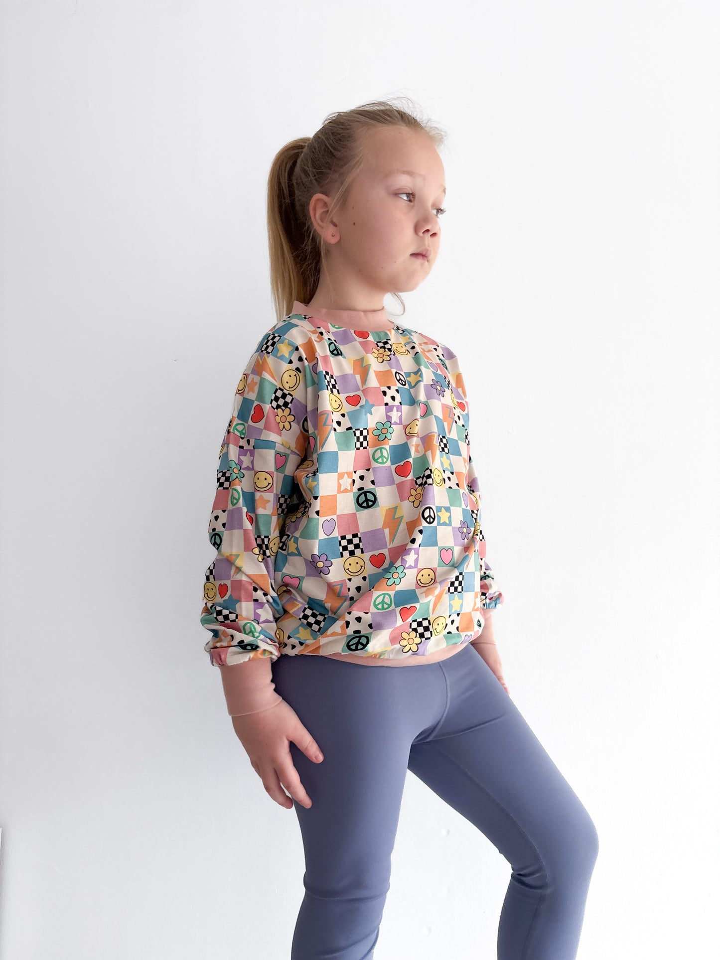 Pre Made Groovy Check Slouchy Sweater