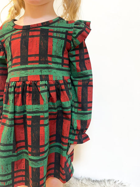 Pre Made Grunge Check Ruffle Dresses