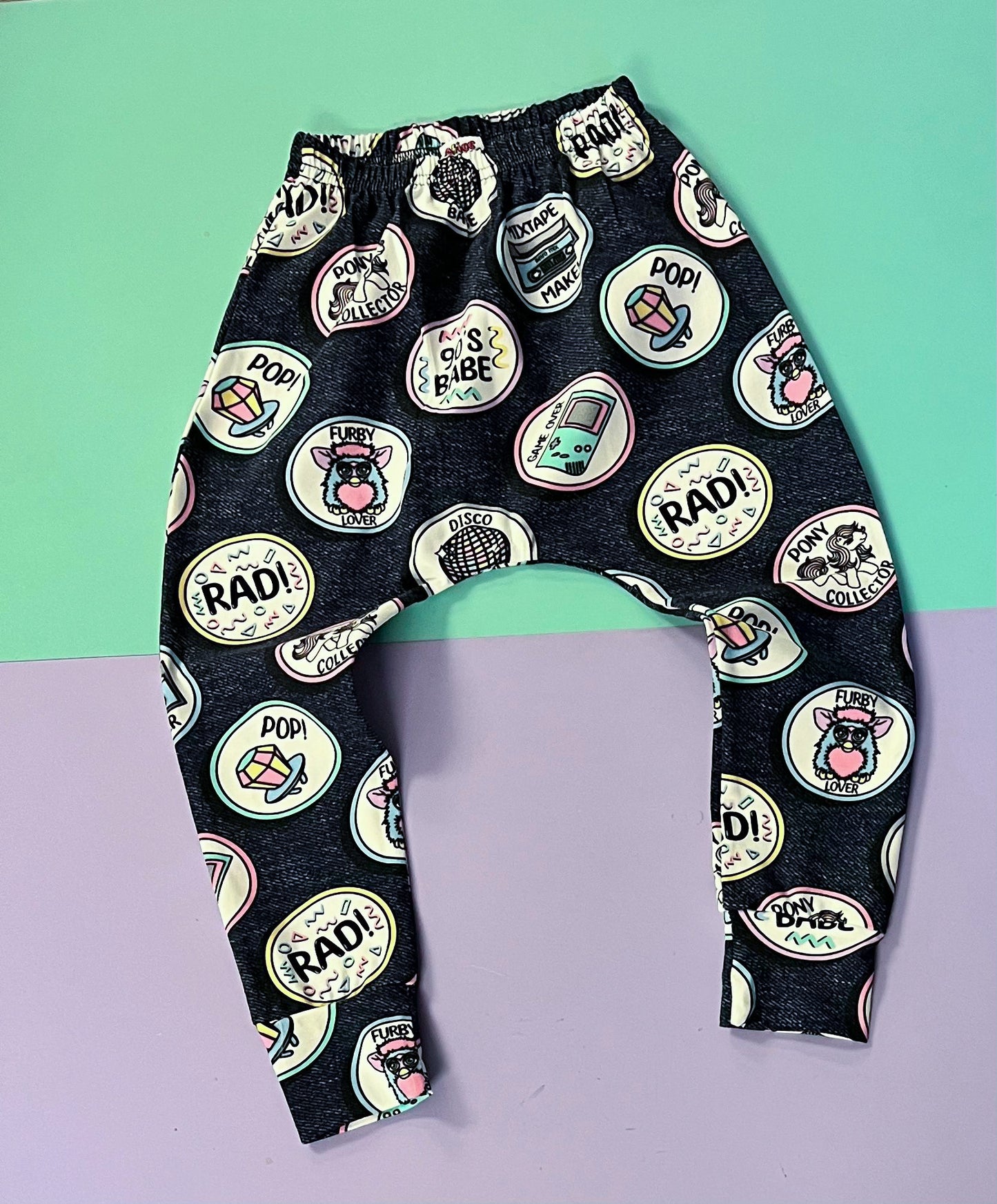 Denim Patches Baggy Harems  - Ready Made