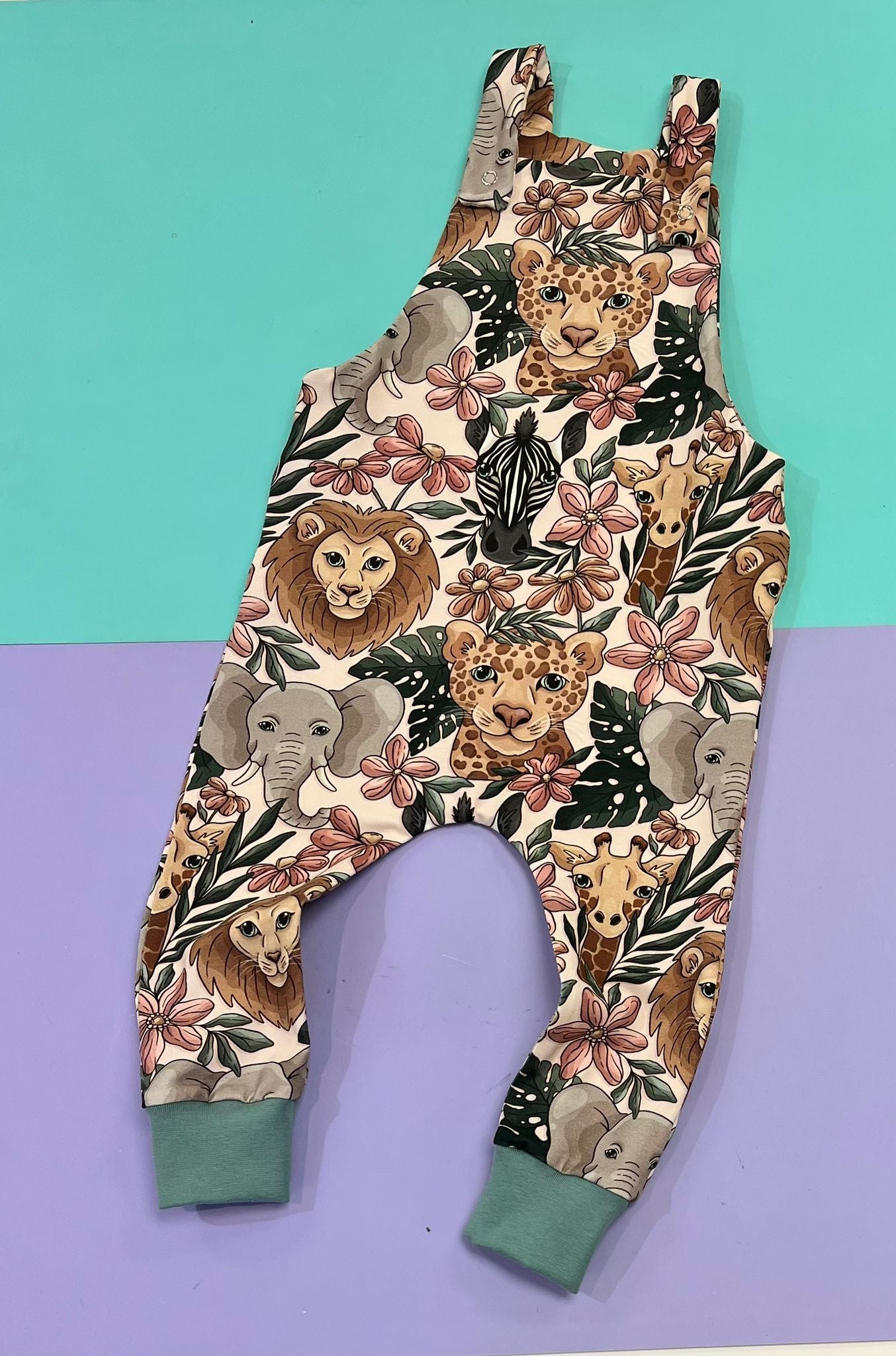 Safari Blossom Dungarees