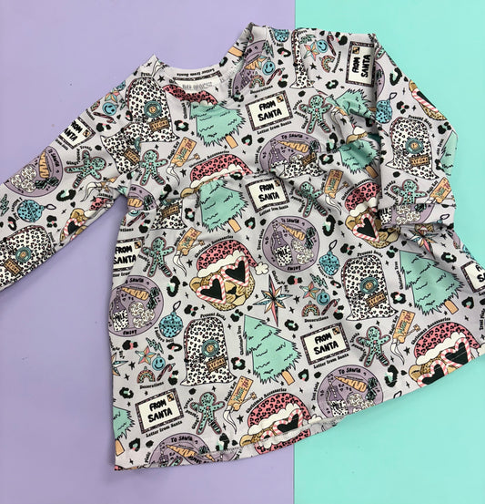 Pre Made Christmas Scavenger Skater Dress