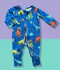 Ready To Post Spacesaurus Standard Jersey Zipped Sleepsuits