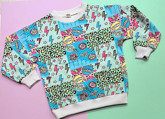 Pre Made Patchwork Pow Slouchy Sweater