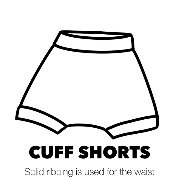 Childrens Cuff Shorts (Sizes, up to 5-6y)