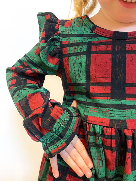 Pre Made Grunge Check Ruffle Dresses