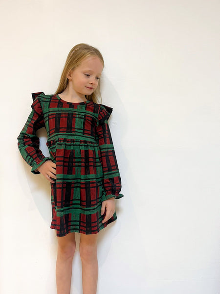 Pre Made Grunge Check Ruffle Dresses