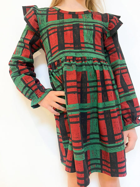 Pre Made Grunge Check Ruffle Dresses