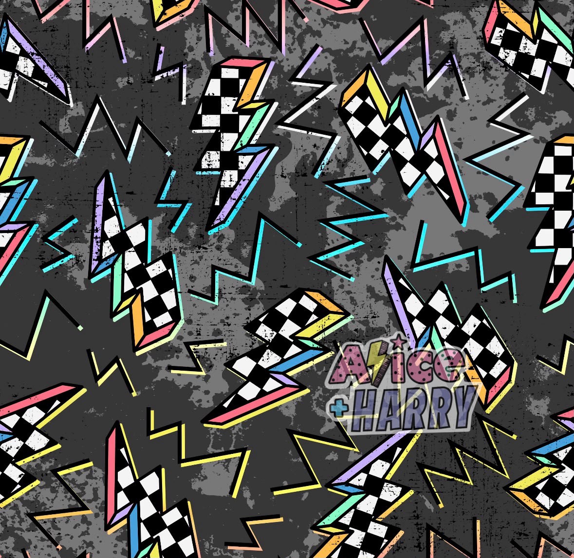 Grey Lightning Bolt Hair Accessories