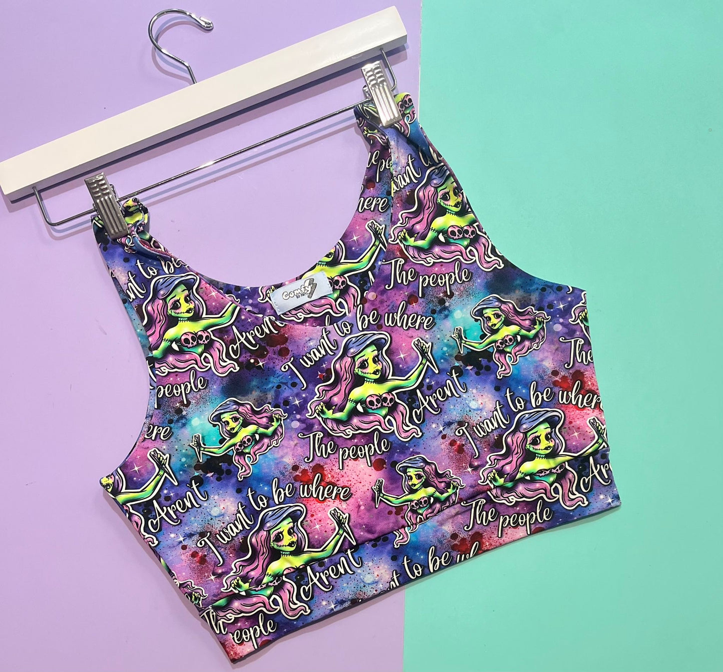 Comfy Adult Crop Top - Where The People Arent - Ready Made