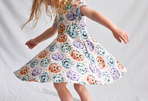 Pre Made Boho Pumpkins Twirly Dresses