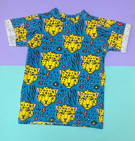 Petrol Leopard T Shirts, Peplums and Vests