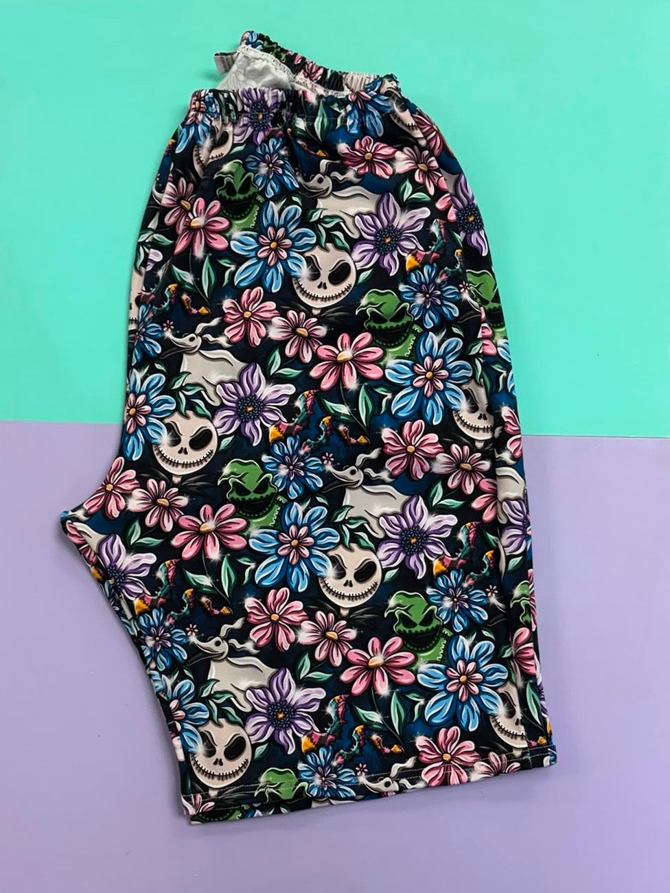 Pre Made Baggy Shorts - Floral Nightmare