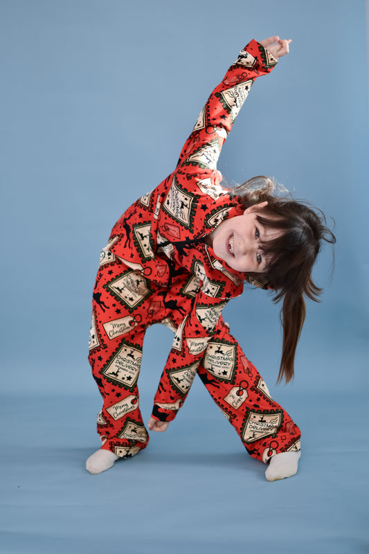 Ready To Post Christmas Stamps Zipped Onesies