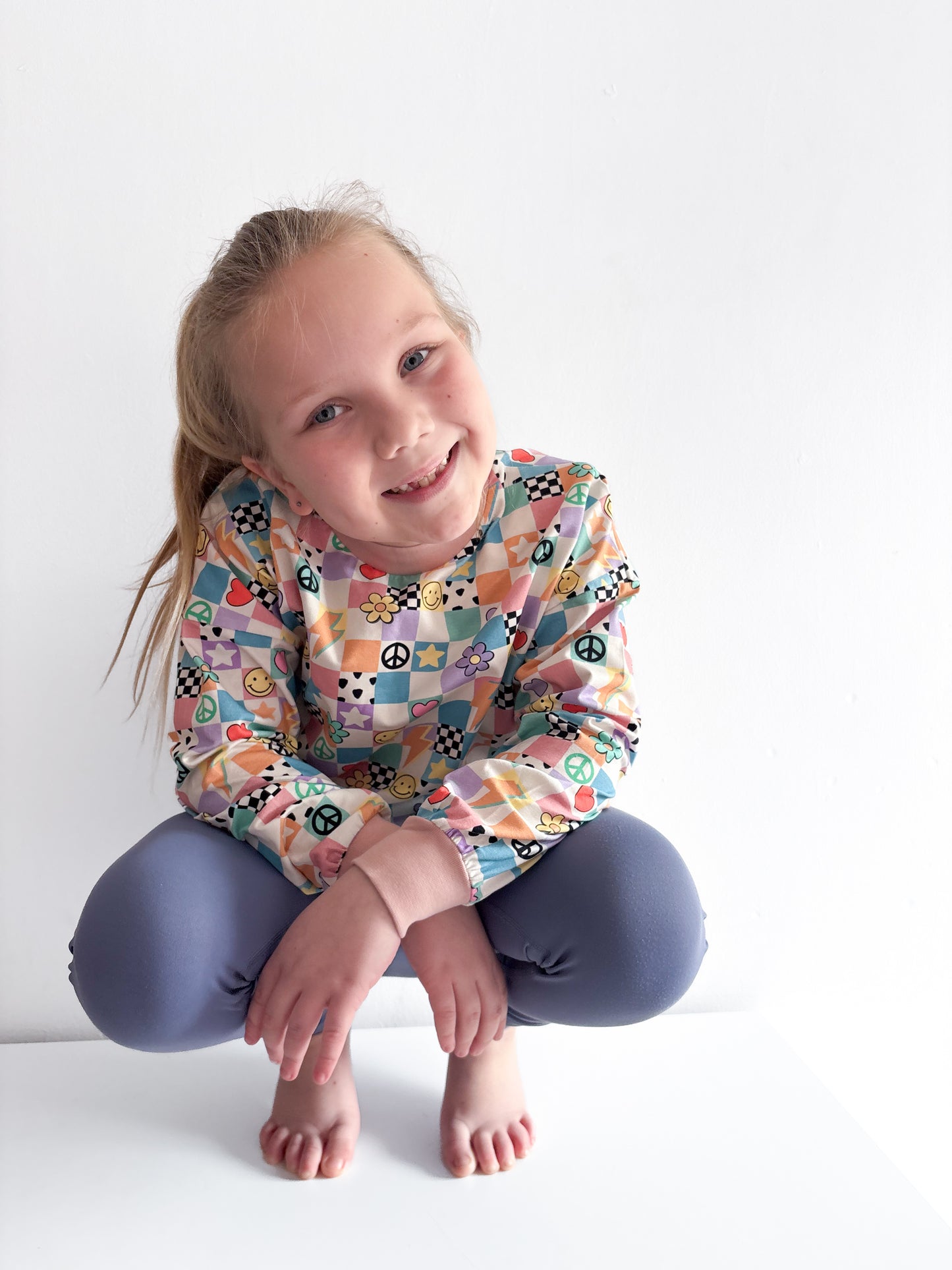 Pre Made Groovy Check Slouchy Sweater