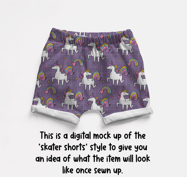 Purple Unicorns Shorts