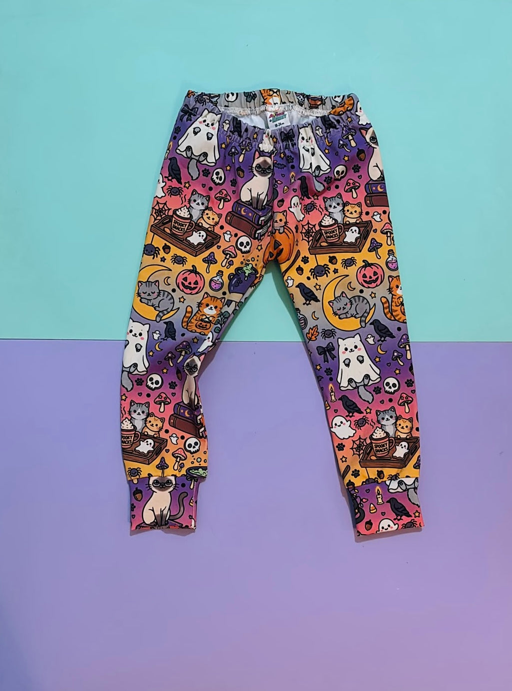 Pre Made Spooky Cat Crew Leggings