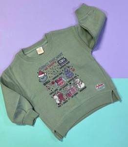 Pre Made Things That Make Me Happy Sage Printed Sweatshirt