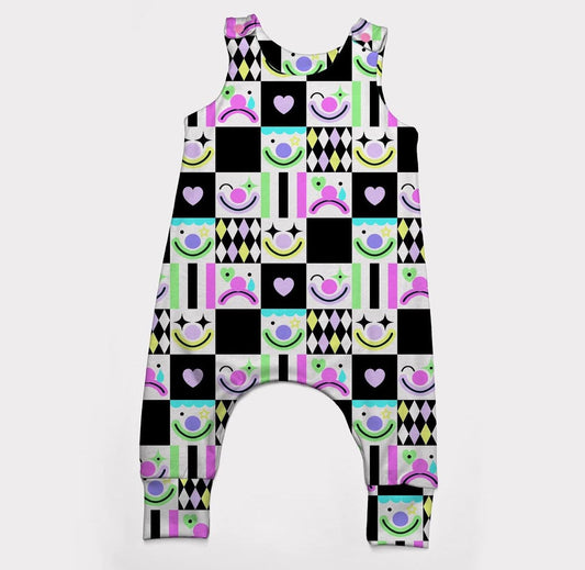 Just Clownin Overall Romper