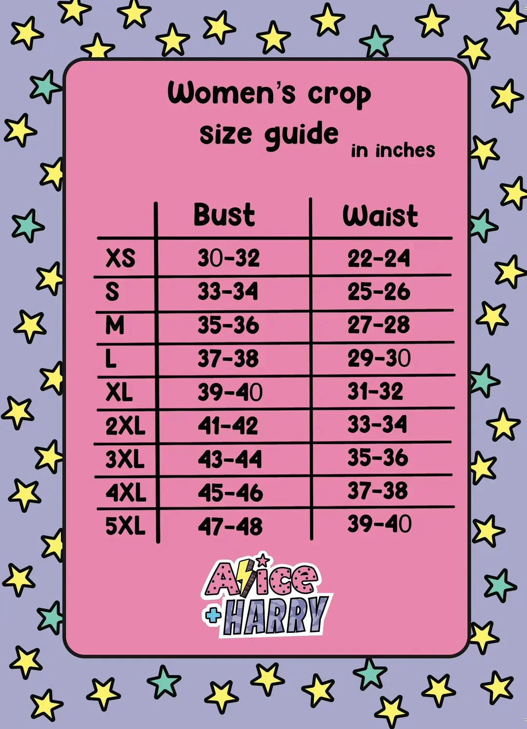 Comfy Adult Crop Top - Tarot Patchwork - Ready Made