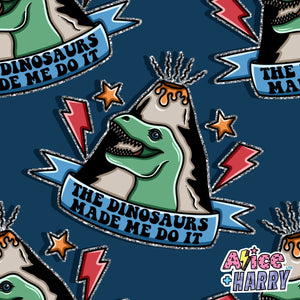 The Dinosaurs Made Me Do It Adult Baggy Crop