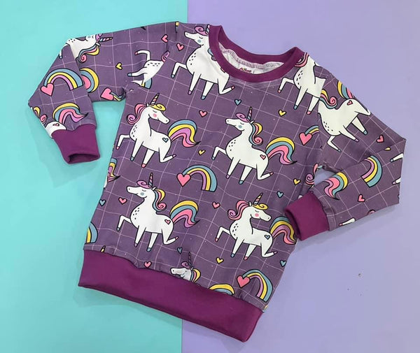 Purple Unicorns Lightweight Sweatshirts