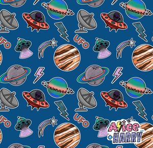 Space Stickers Adult Crop Top