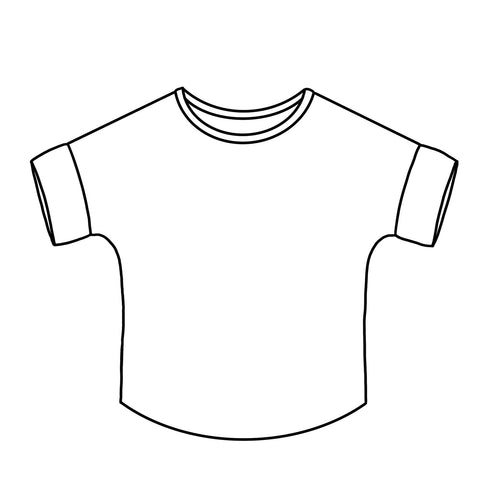 Childrens Short Sleeved Slouch Tees (Smaller Sizes, up to 3-4y)