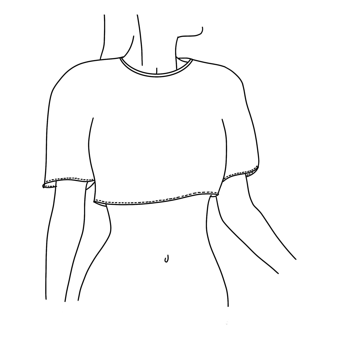 Cerealsly Cute Adult Baggy Crop (FT)