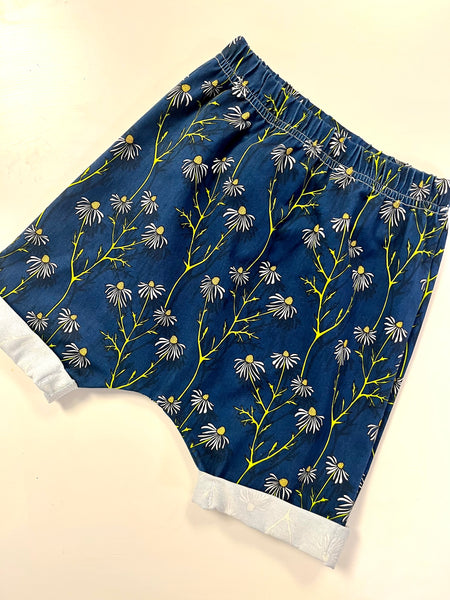 Pre Made Navy Daisies Skater Shorts